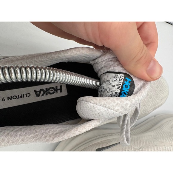 Hoka Clifton 9 Running Shoes white Women's Size 9.5 Athletic Sneakers - Picture 8 of 9